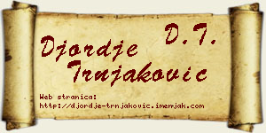 Đorđe Trnjaković vizit kartica